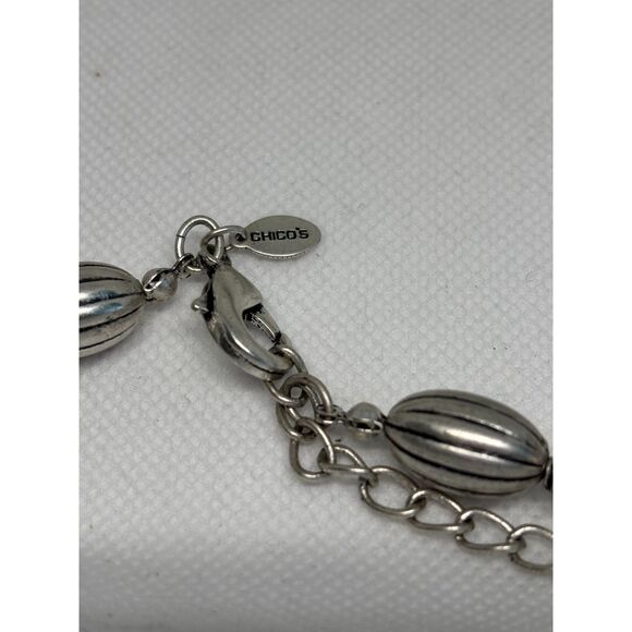 Vintage Chico's Statement Silver Tone Necklace - Picture 4 of 5